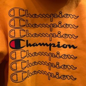 Mustard Yellow Champion Hoodie